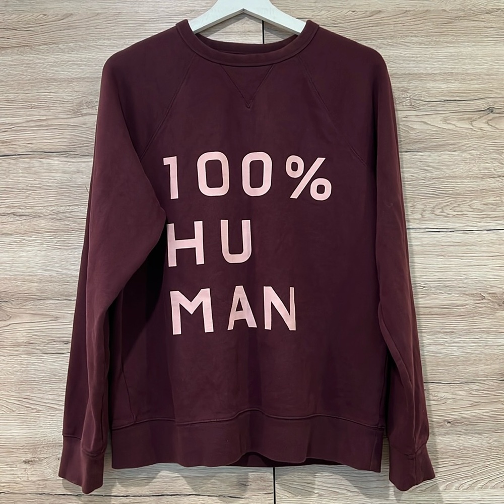 Everlane sweatshirt m 100% human print